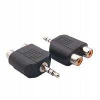 1 pcs RCA adapters Audio plug connector RCA male female to RCA 3.5mm Plug