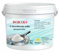 CZTEROBORAN SODU dziesięciowodny BORAKS czysty CZDA BORAX 99,9% 3kg