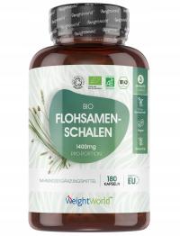 BIO ORGANICZNA BABKA PŁESZNIK - 180 kapsułek - BIO PSYLLIUM HUSKS