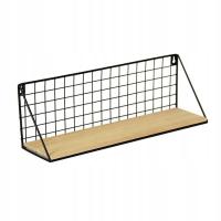 Półka ścienna metalowa styl LOFT 45 x13,5 cm- czar