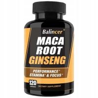 Kapsułki z korzeniem maca 10000mg 120 kapsułek czerwone, żółte, czarne maca