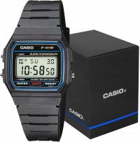 Мужские часы CASIO F-91W-1yeg подарочная коробка черный цвет