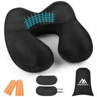 PODUSZKA PODRÓŻNA ROGAL ZAGŁÓWEK DMUCHANA DO SAMOCHODU SAMOLOTU + ZATYCZKI