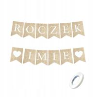 Годовалый надпись баннер гирлянда бохо ЭКО 1 день рождения годовалый имя