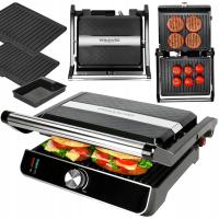 Grill elektryczny opiekacz do panini kanapek dual tacki zmywarka 2000W
