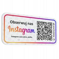 Obserwuj nas Instagram QR 14x30 cm naklejka #F00AIQR