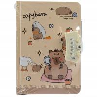 PAMIĘTNIK NA KOD B6 ZESZYT Z DŁUGOPISEM KAPIBARA NOTES NA SZYFR RÓŻNE WZORY