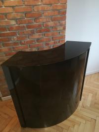 LADA RECEPCYJNA, RECEPCJA, LADA SKLEPOWA 1/4 KOŁA - CZARNA WYSOKI POŁYSK