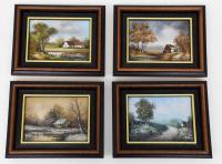 MAŁE OBRAZKI, KRAJOBRAZ, 4 PORY ROKU RAMA: 26/21/2,8cm