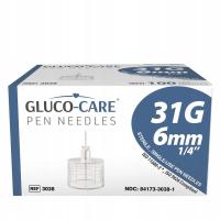 Igły do penów wstrzykiwaczy Medivena Gluco-Care 31G 0,25mm x 6 mm 100 szt