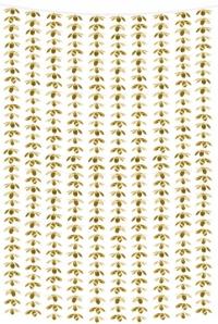 KURTYNA Girlanda na tło - Kwiatki, złoty, 100 CM x 210 CM