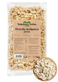 ORZECHY NERKOWCA 1 KG POŁÓWKI 1000 G NATURALNE ZDROWE ŹRÓDŁO WITAMIN ORZECH