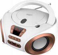 Adler AD 1181 Boombox CD-MP3 USB FM radio AUX biały miedź