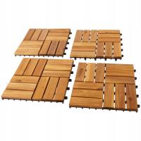 Акация деревянная напольная плитка 4 шт 31X31X 2,5 см 0. 38M2 премиум