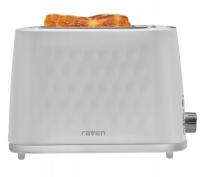 2× Toster Raven ET008B biały 900 W