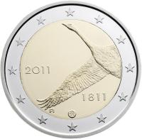 2 euro Finlandia 200 lat Banku Narodowego Gęś 2011