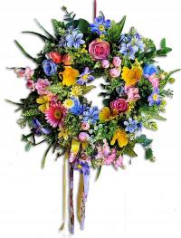 WIANEK WIOSENNY LETNI CAŁOROROCZNY STROIK DEKORACJA DRZWI