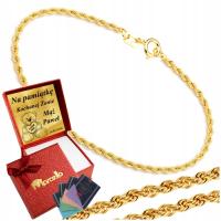 Женский браслет с золотым плетением 585 Corda, браслет на запястье для женщин, гравер