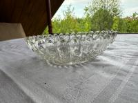 Talerzyk Deserowy Kompotierka Szkło Kryształowy Wzór Vintage PRL Miseczka