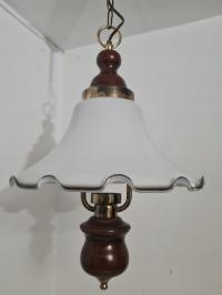 lampa stylowa wisząca klosz z falbanką