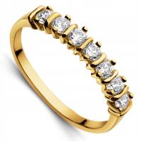 Золотое обручальное кольцо с цирконием 333 R10-24