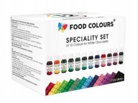 Zestaw barwników spożywczych do białej czekolady - Food Colours - 12 szt.