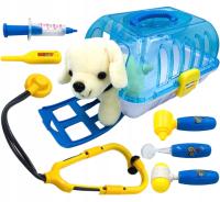 Набор маленькая ветеринарная плюшевая собака и аксессуары