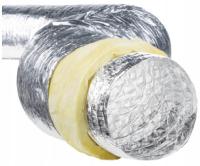 Воздуховод 160мм 5М изолировал гибкую трубку СПИРО изолированную