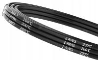 Przewód silikonowy 2 AWG czarny 1mb, (2AWG=33mm2)