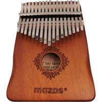 KALIMBA DREWNIANA INSTRUMENT AFRYKAŃSKI PIANINO KCIUKOWE WZÓR KWIAT ZESTAW