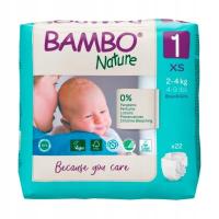 Bambo Nature 1 новорожденный 2-4 кг подгузник, 22 шт.
