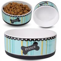 Miska ceramiczna pojedyncza dla psa, miski na jedzenie i wodę Prince 1L