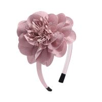 Лента для волос для девочки темно-розовый цветок