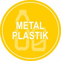 NAKLEJKA na kosz METAL i PLASTIK okrągła 30 cm