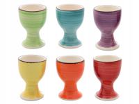 Kieliszki podstawka do jajek MPLCo Rainbow ceramiczne 6 sztuk KOLOROWE