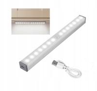 LAMPKA LED Z CZUJNIKIEM RUCHU I ZMIERZCHU ZIMNE ŚWIATŁO BEZPRZEWODOWA USB