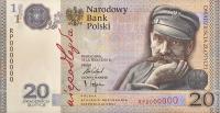 20 zł - Banknot Niepodległość Józef Piłsudski - 2018 rok - nr 3323