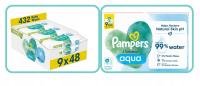 Pampers Harmonie Aqua chusteczki nawilżane 9 x 48 szt.