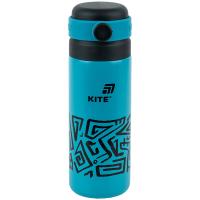 Termos z ustnikiem i kubkiem dla dzieci 500 ml z sitkiem niebieski Kite