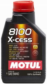 Моторное масло синтетическое Motul 8100 X-cess 1 l 5W-40