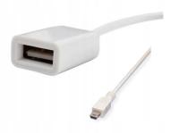Kabel przedłużacz USB gniazdo wtyk mini USB Biały 1m / 100cm
