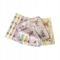 9Pcs Handkerchiefs for Women Lovely Wavy Edge 11.4x11.8inch Wipe The Sweat