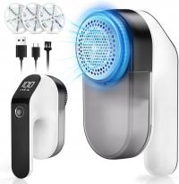 GOLARKA DO TKANIN ELEKTRYCZNA LED 6 OSTRZY USB-C 3 PRĘDKOŚCI DUŻY POJEMNIK