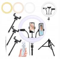 LAMPA PIERŚCIENIOWA LED RING MAKIJAŻ STATYW SELFIE + GĘSIA SZYJA