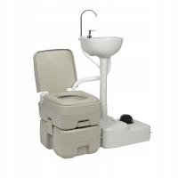 Umywalka Turystyczna + Toaleta Przenośna Mobilne WC 2w1 Zlew TOI Komplet