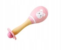 Adam Toys Drewniany Marakas Króliczek Zabawka Muzyczna Rozwój 5m