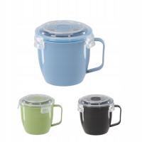 КОНТЕЙНЕР ДЛЯ СУПА С ЧАШКОЙ ДЛЯ МИКРОВОЛНОВОЙ ПЕЧИ 620 МЛ ДЛЯ ЕДЫ