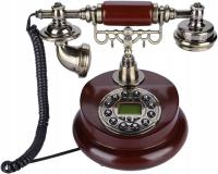 Telefon stacjonarny w stylu retro, vintage, przewo