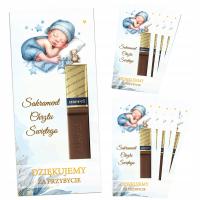 PODZIĘKOWANIA DLA GOŚCI MERCI NA Chrzest Święty 12 WZORÓW - 10 sztuk