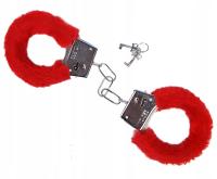 Меховые наручники красный гаджет на День святого Валентина девичник